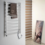 Sapho ESKINADO elektromos törölközőszárító radiátor, 620x1160 mm, 120 W, polírozott inox (ER430V)