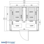 Sanotechnik CARBON 2 infraszauna, kétszemélyes (F10180)