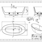 Sanotechnik MIAMI szabadon álló fürdőkád (G9027)