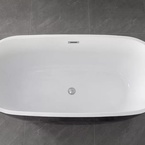 Sanotechnik CUBA szabadon álló fürdőkád, fekete/fehér (G9040)