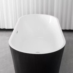 Sanotechnik RENO BLACK szabadon álló fürdőkád, fekete/fehér (G9043)