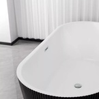 Sanotechnik RENO BLACK szabadon álló fürdőkád, fekete/fehér (G9043)