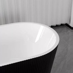 Sanotechnik RENO BLACK szabadon álló fürdőkád, fekete/fehér (G9043)
