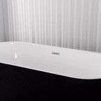 Sanotechnik RENO BLACK szabadon álló fürdőkád, fekete/fehér (G9043)
