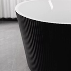 Sanotechnik RENO BLACK szabadon álló fürdőkád, fekete/fehér (G9043)