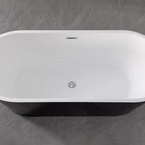 Sanotechnik RENO BLACK szabadon álló fürdőkád, fekete/fehér (G9043)