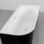 Sanotechnik JAMAICA sarokba állítható térkád, jobbos kivitel, fekete (G9056)