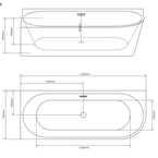 Sanotechnik JAMAICA sarokba állítható térkád, balos kivitel, fekete (G9057)