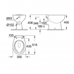 Grohe Bau Ceramic Álló WC