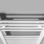 Aqualine DIRECT-E elektromos fürdőszobai radiátor fűtőpatronnal, egyenes, 450x1320 mm, 400 W, fehér (ILE34T)