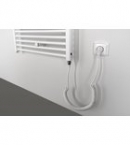 AQUALINE elektromos fürdőszobai radiátor fűtőpatronnal, egyenes, 600x1680cm, 800W, fehér (ILE66-25T)