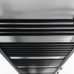 Aqualine DIRECT-E elektromos fürdőszobai radiátor fűtőpatronnal, egyenes, 600x1680 mm, 800 W, fekete (ILE66TB)