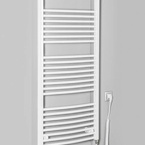 Aqualine ORBIT-E elektromos fürdőszobai radiátor fűtőpatronnal, íves, 600x1320 mm, 600 W, fehér (ILEO36T)