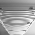 Aqualine ORBIT fürdőszobai radiátor, íves, 750x1850 mm, 1439 W, fehér (ILO87T)