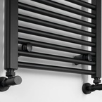Aqualine DIRECT fürdőszobai radiátor, egyenes, 450x1320 mm, 594 W, matt fekete (ILR34B)