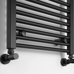 Aqualine DIRECT fürdőszobai radiátor, egyenes, 450x1680 mm, 757 W, matt fekete (ILR64B)