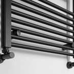 Aqualine DIRECT fürdőszobai radiátor, egyenes, 600x1680 mm, 1013 W, matt fekete (ILR66B)