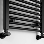 Aqualine DIRECT fürdőszobai radiátor, egyenes, 450x960 mm, 447 W, matt fekete (ILR94B)