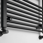 Aqualine DIRECT fürdőszobai radiátor, egyenes, 600x960 mm, 597 W, matt fekete (ILR96B)