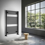 Aqualine DIRECT fürdőszobai radiátor, egyenes, 600x960 mm, 597 W, matt fekete (ILR96B)