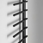 Sapho JUSTINA fürdőszobai radiátor, 500x1510 mm, 410 W, matt fekete (IR151B)