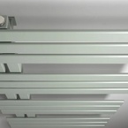 Sapho SILVANA fürdőszobai radiátor, 500x1236 mm, 561 W, matt zöld (IR154V)