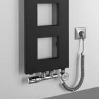 Sapho BLOCK fürdőszobai radiátor, 280x1330 mm, 353 W, matt fekete (IR181)