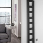 Sapho BLOCK fürdőszobai radiátor, 280x1750 mm, 461 W, matt fekete (IR182)