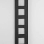 Sapho BLOCK fürdőszobai radiátor, 280x1750 mm, 461 W, matt fekete (IR182)