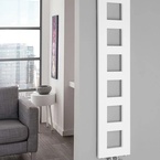 Sapho BLOCK fürdőszobai radiátor, 280x1330 mm, 353 W, matt fehér (IR183)