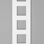 Sapho BLOCK fürdőszobai radiátor, 280x1330 mm, 353 W, matt fehér (IR183)