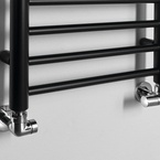 Sapho DINA fürdőszobai radiátor, 400x1560 mm, 477 W, matt fekete (IR374B)