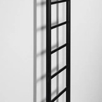 Sapho DINA fürdőszobai radiátor, 350x1680 mm, 334 W, matt fekete (IR378TB)