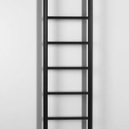 Sapho DINA fürdőszobai radiátor, 350x1680 mm, 334 W, matt fekete (IR378TB)