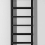 Sapho METRO LIGHT fürdőszobai radiátor, 300x1140 mm, 211 W, matt fekete (IR444TB)
