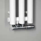 Sapho PILON fürdőszobai radiátor, 3 fogassal, 196x1800 mm, 437 W, matt fehér (IZ127T)
