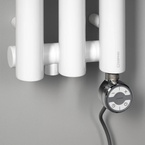 Sapho PILON fürdőszobai radiátor, 3 fogassal, 196x1800 mm, 437 W, matt fehér (IZ127T)