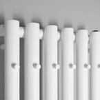 Sapho PILON fürdőszobai radiátor, 6 fogassal, 418x1800 mm, 874 W, matt fehér (IZ131T)