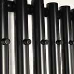 Sapho PILON fürdőszobai radiátor, 6 fogassal, 418x1800 mm, 874 W, matt fekete (IZ132T)