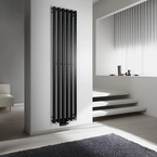 Sapho PILON fürdőszobai radiátor, 6 fogassal, 418x1800 mm, 874 W, matt fekete (IZ132T)