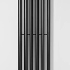Sapho PILON fürdőszobai radiátor, 6 fogassal, 418x1800 mm, 874 W, matt fekete (IZ132T)