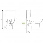 Cersanit CITY PEREM NÉLKÜLI KOMPAKT WC+ WC TETŐ LECSAPÓDÁSMENTES, EASY-OFF