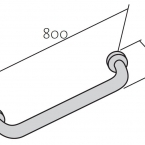 Cersanit EGYENES FIX FALI FOGANTYÚ, 80CM