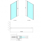 POLYSAN EASY LINE BLACK oldalfal, 800mm, matt fekete profil/transzparent, EL3215B