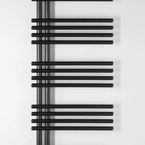 Sapho NYMPHA fürdőszobai radiátor, 500x1250 mm, 518 W, matt fekete (LLN125B)