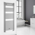 Aqualine ALYA fürdőszobai radiátor, 450x1420 mm, 415 W, króm (LLR107)