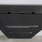 Sapho TABELLA OPEN fürdőszobai radiátor, 590x1490 mm, 827 W, matt fekete (MI1457)
