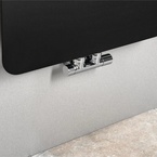 Sapho TABELLA fürdőszobai radiátor, 370x1590 mm, 550 W, matt fekete (MI1539)