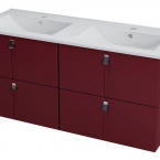 MITRA mosdótartó szekrény, 4 fiókkal, 121,5x55x46cm, antracit (MT122)