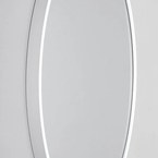 Sapho NOTION kerek keretes tükör, átm. 50 cm, matt fehér